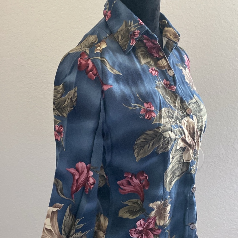 Caribbean Joes womens half sleeve blouse S